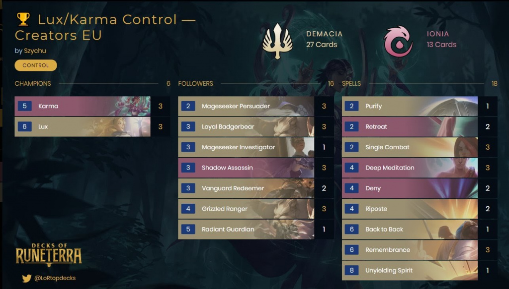 Deck Legends of Runeterra