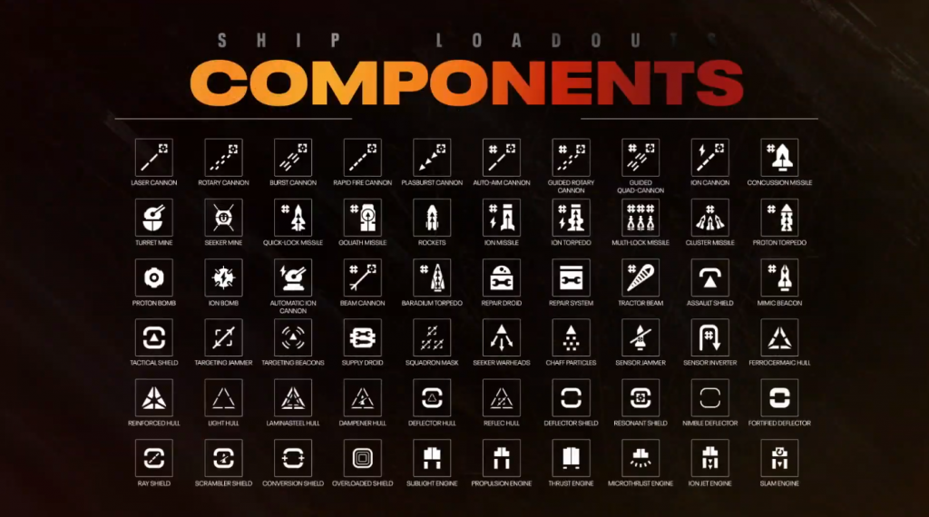 Composants de vaisseaux Star Wars