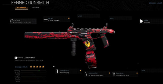 Call of Duty Warzone Meilleur chargement Fennec (vecteur)
