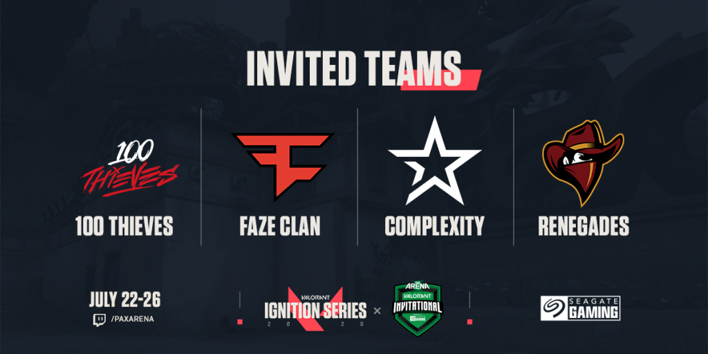 pax arena valorant teams