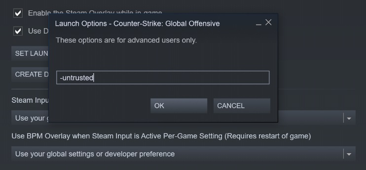 Problèmes de performances CS: GO qui plantent en mode de confiance