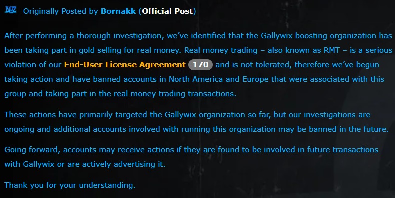 World of Warcraft stimule Gallywix Blizzard Entertainment