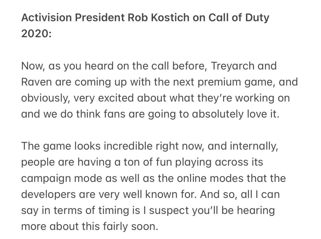 La date de sortie de Call of Duty 2020 est révélée par Warzone