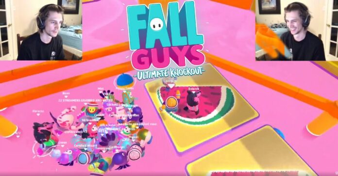 xQc montre comment gérer les snipers de flux en éliminant un lobby entier dans Fall Guys
