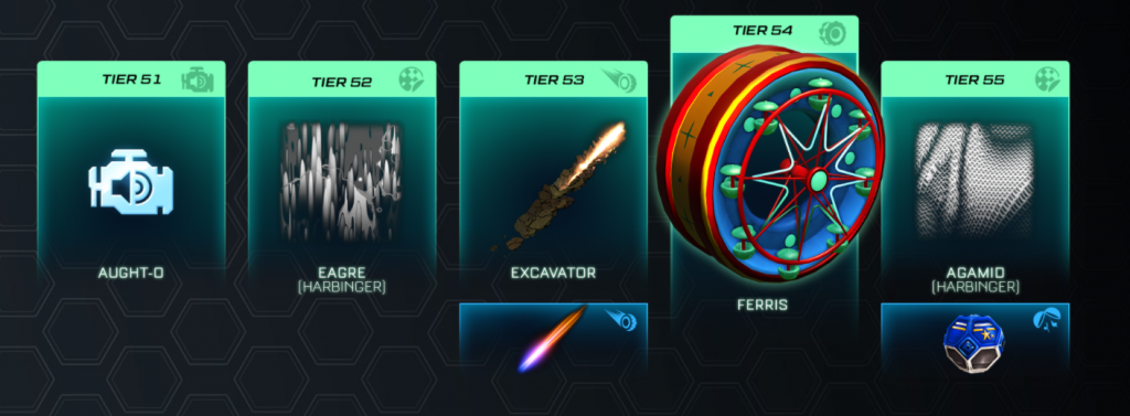 Rocket pass saison 1 tous les cosmétiques et déverrouille