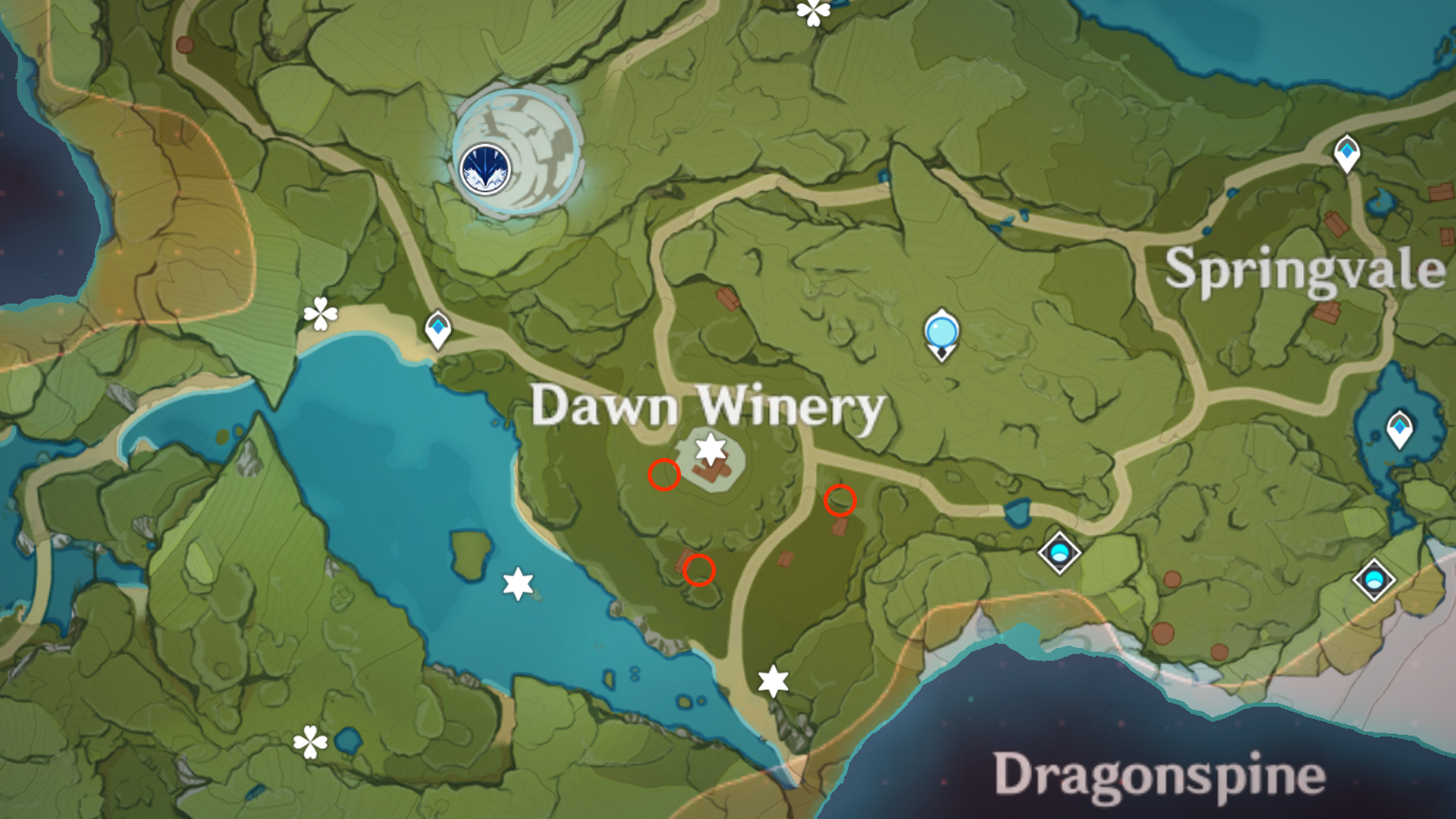 Où trouver des radis à Genshin Impact - Dawn Winery