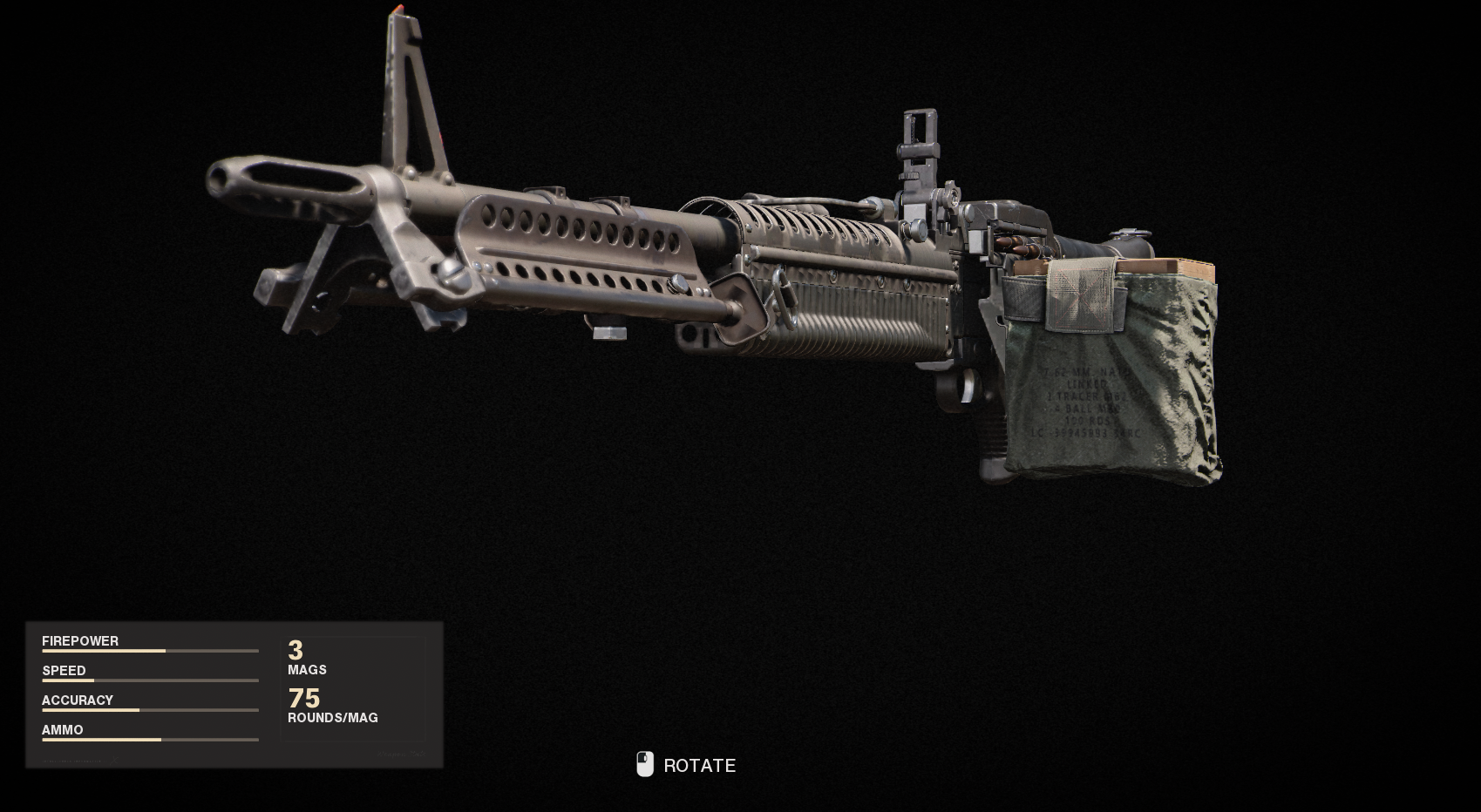 Armes de guerre froide Call of Duty Black Ops - M60
