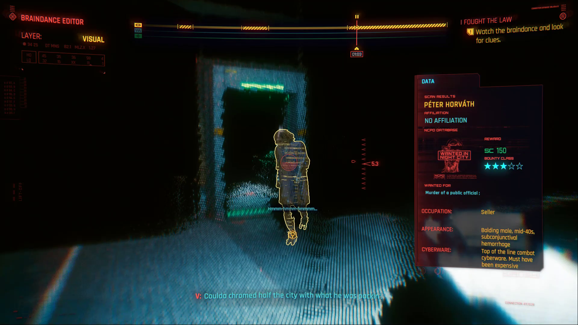 Cyberpunk 2077 Braindance Peter Horvath