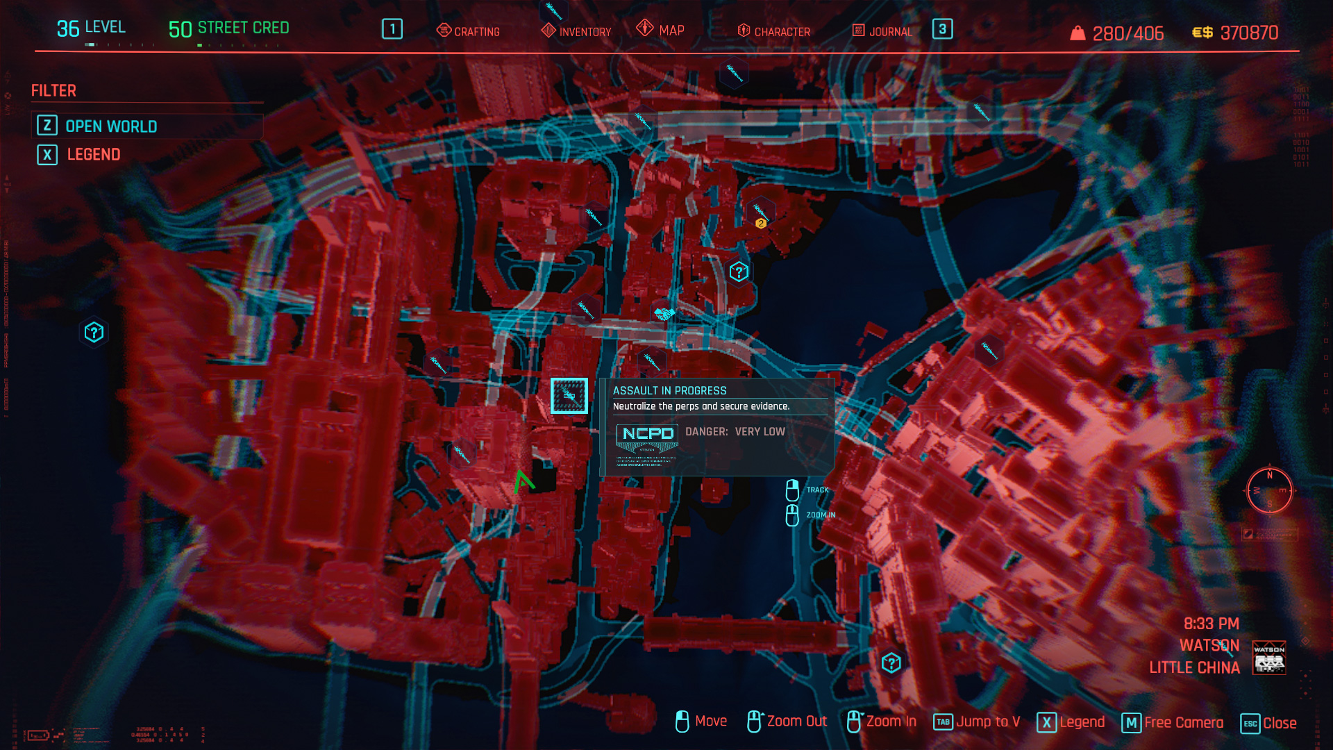 Open World Map NCPD Police Scanner Job Cyberpunk 2077