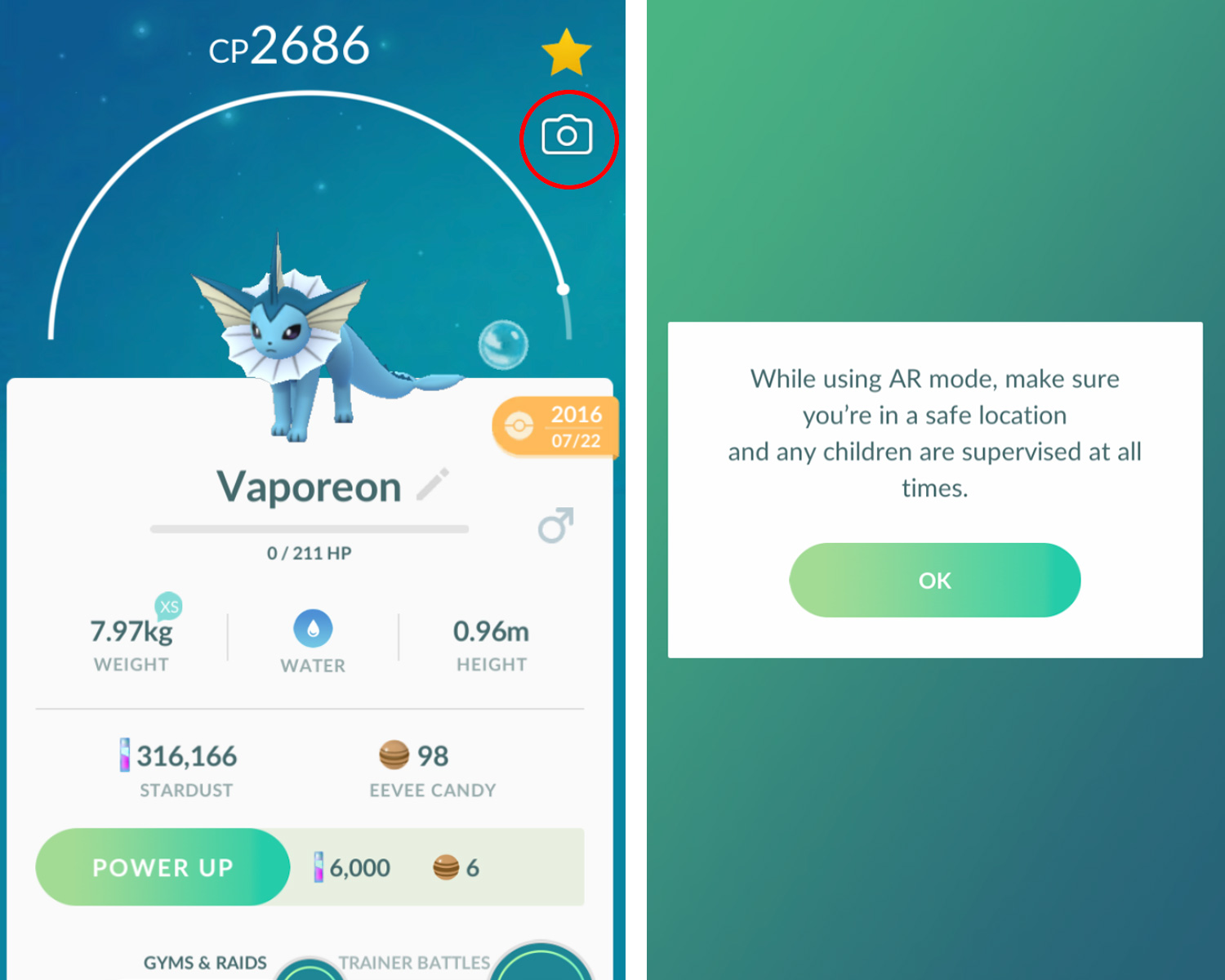 Comment prendre un instantané dans Pokemon GO