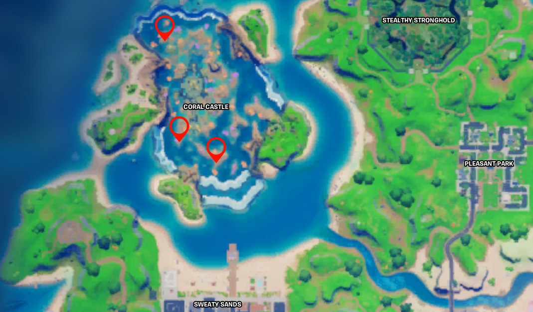 Comment signaler les copains de corail sur la carte Fortnite | Fortnite Chapitre 2 Saison 5 Semaine 6 Défi épique