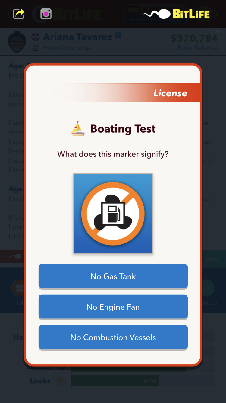 Comment obtenir une licence de navigation dans BitLife - Question 3