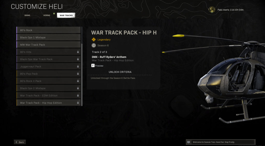 Comment changer les pistes de guerre dans Warzone