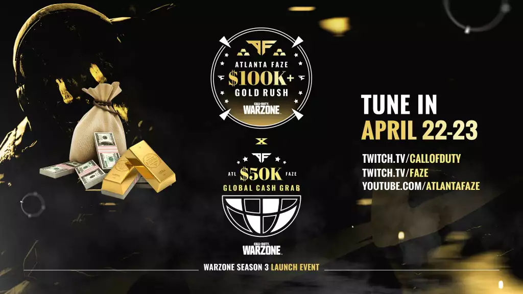 Atlanta FaZe 100K $ Gold Rush Streaming où regarder