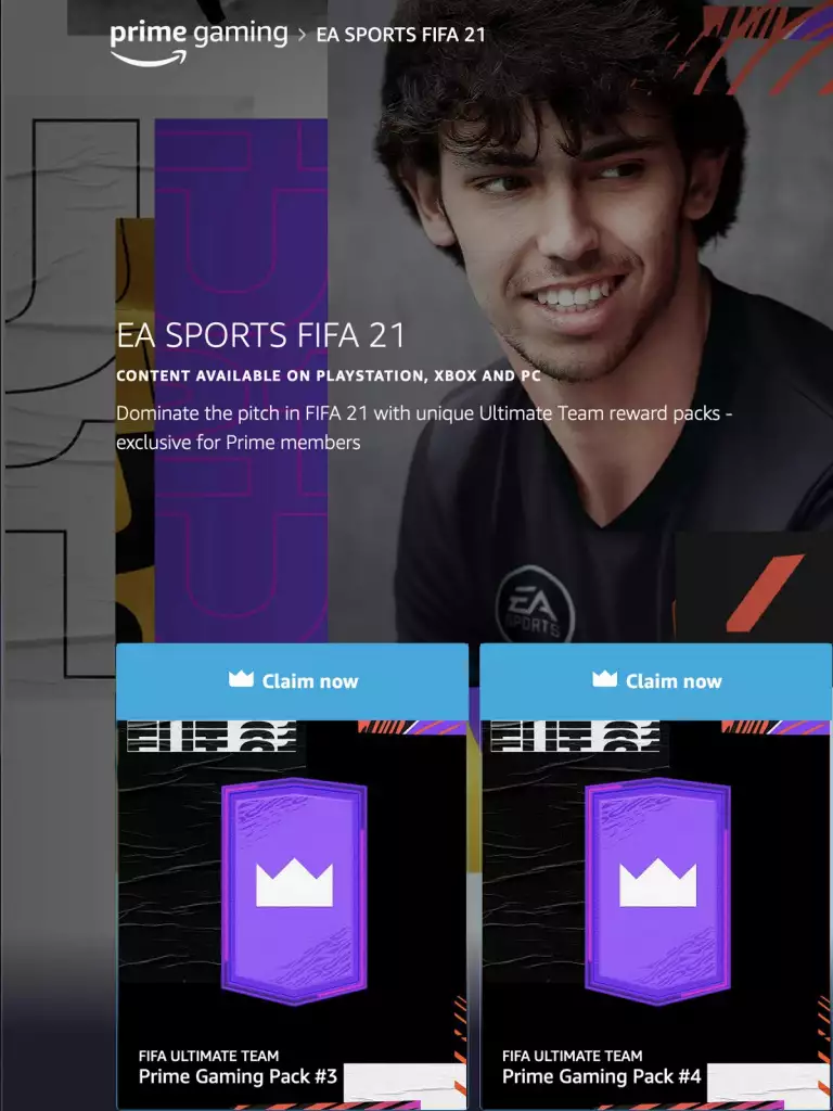 Pack de jeu FIFA 21 TOTS Prime gratuit