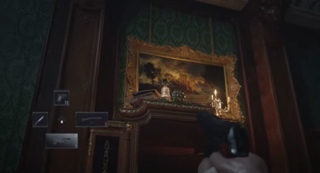 Comment résoudre le casse-tête des cinq cloches dans Resident Evil Village - Bell on the cabinet