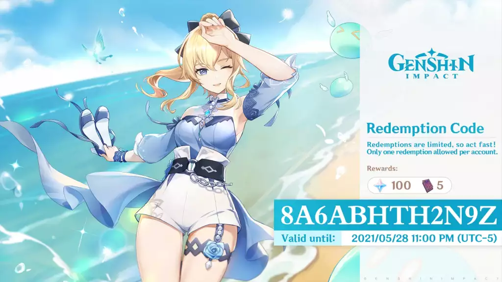 Code d'utilisation de la mise à jour Genshin Impact 1.6