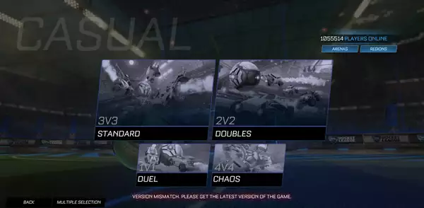 Incompatibilité de version du message d'erreur de la ligue de fusée comment corriger