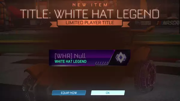 Titre de joueur vérifié du clan des receveurs de la ligue de fusée chapeau blanc