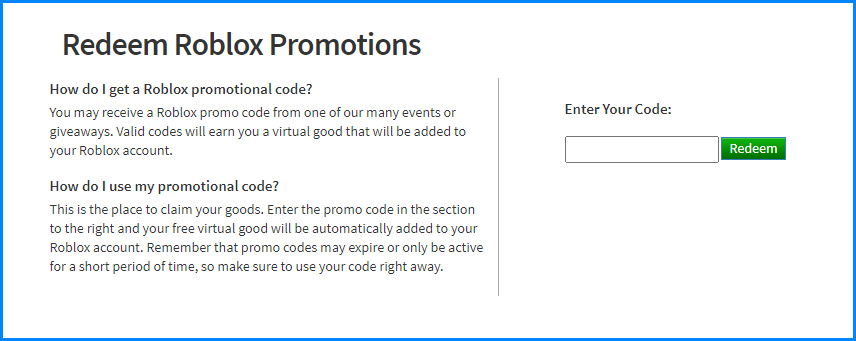 Comment utiliser les codes promotionnels Roblox