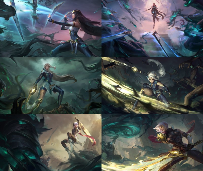 Legends of Runeterra Sentinelles de Lumière Sentinelle Irelia Diana et Riven