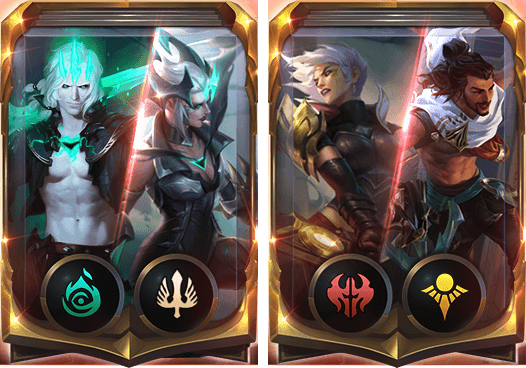 Les decks Legends of Runeterra Sentinels of Light Rise of the Ruined et Sentinels' Calling