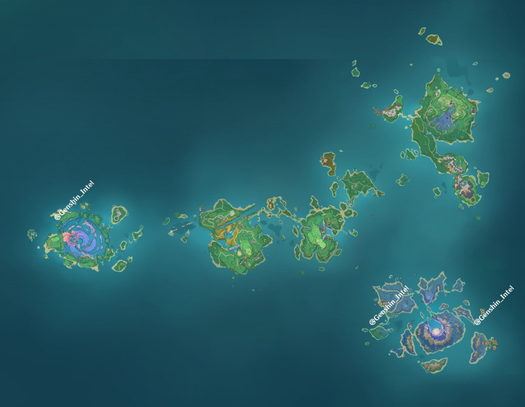 Carte Genshin Impact 2.1 Beta Inazuma