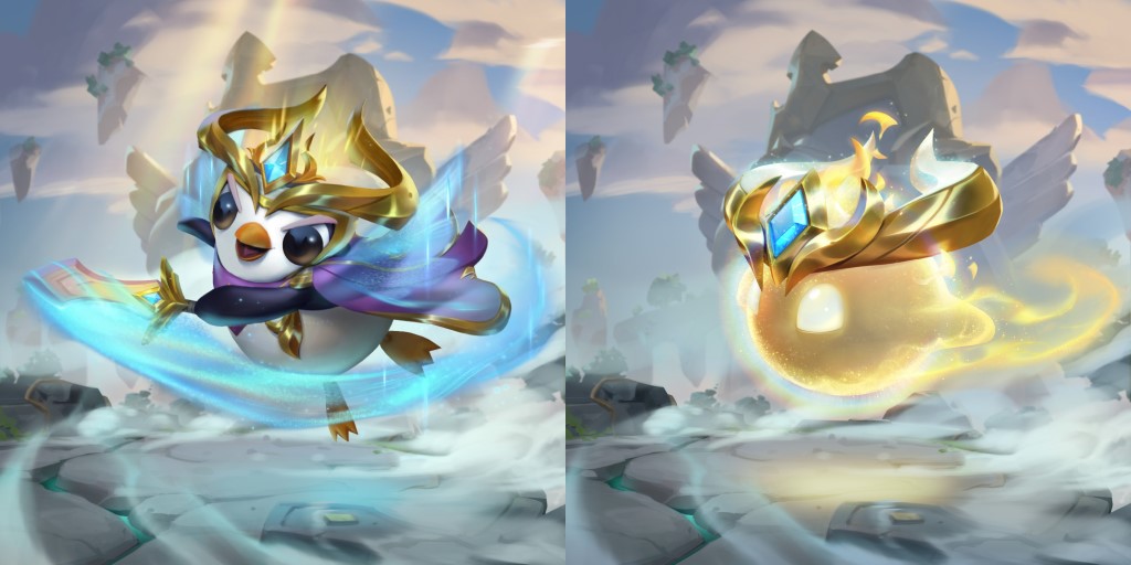 Teamfight Tactics Dawn of Heroes Commander Pengu et Sprite