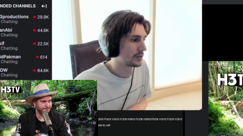 h3h3 productions xqc trainwrecks podcast de flux de jeu