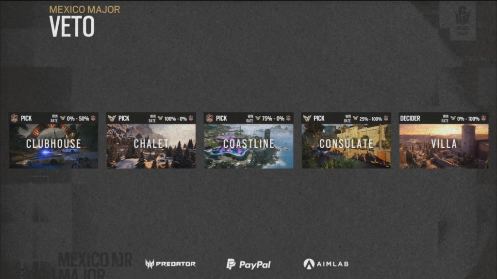 Sélection de la carte principale de Rainbow Six Mexico