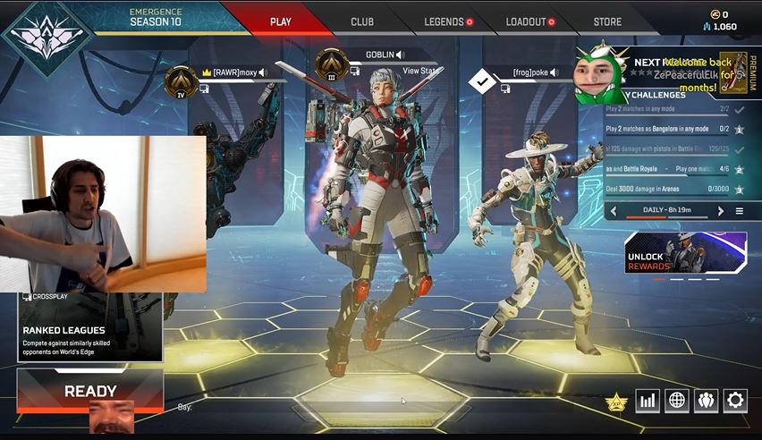 xqc apex legends rôti tic felix lengyel