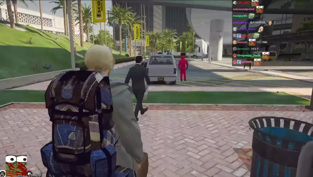 xQc pour rejoindre le jeu de rôle personnalisé spécial Squid Game GTA. (Photo : Twitch / xQcOW)