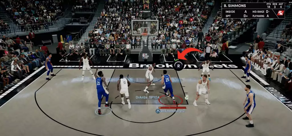 NBA 2K22 Dunk Meter coche blanche