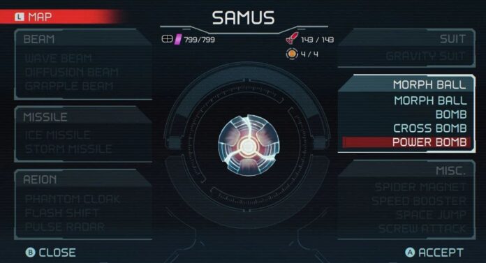 Metroid Dread Power Bomb Location