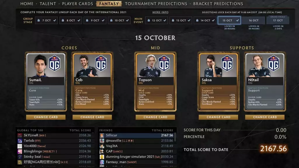 Dota 2 TI10 Fantasy Prédictions pour le Main Event Playoffs Day 4. (Photo: Valve / @Sillicur)