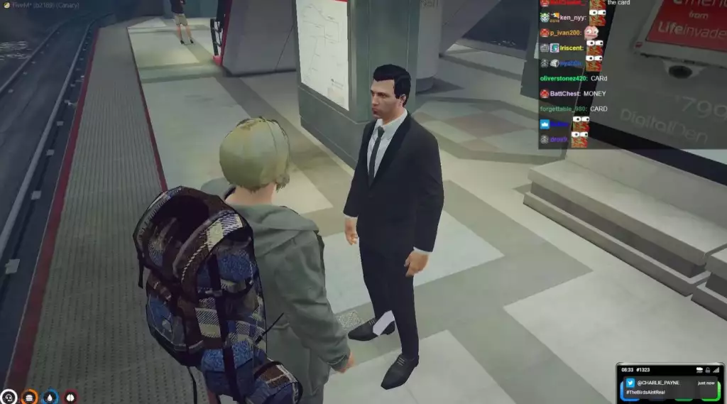 xQc est invité sur un serveur de jeu de rôle spécial Squid Game GTA. (Photo : Twitch / xQcOW)