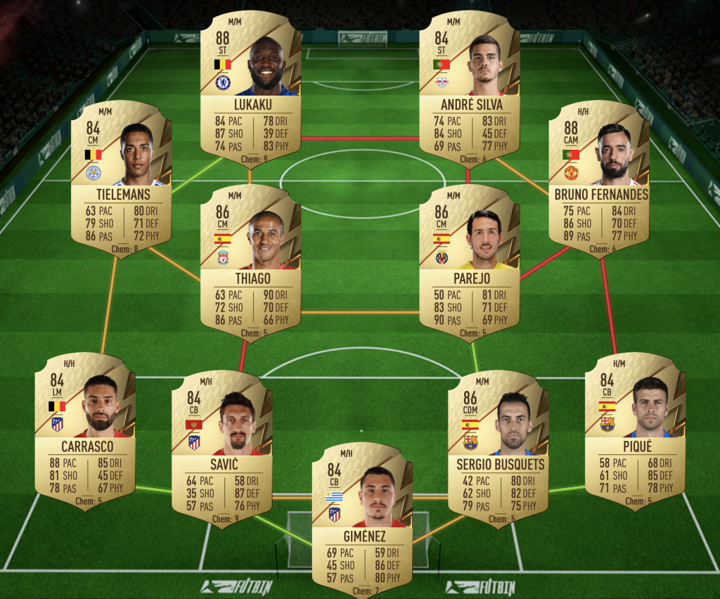 FIFA 22 Vinicius Jr POTM SBC 86 Solution d'équipe notée