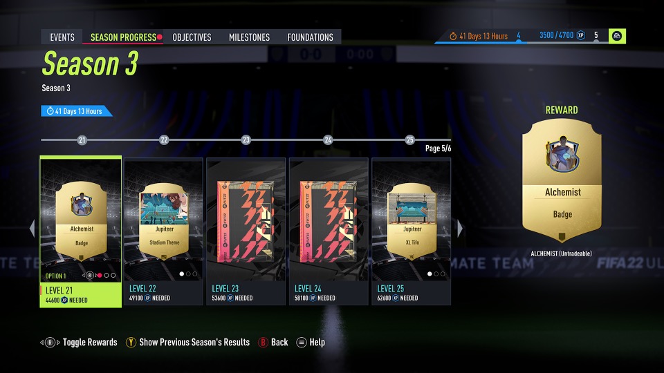 Le scénario de la saison 3 de FIFA 22 récompense les niveaux 21-25