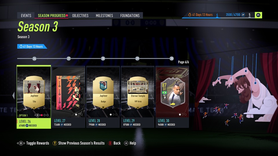 Le scénario de la saison 3 de FIFA 22 Ultimate Team récompense les niveaux 26-30