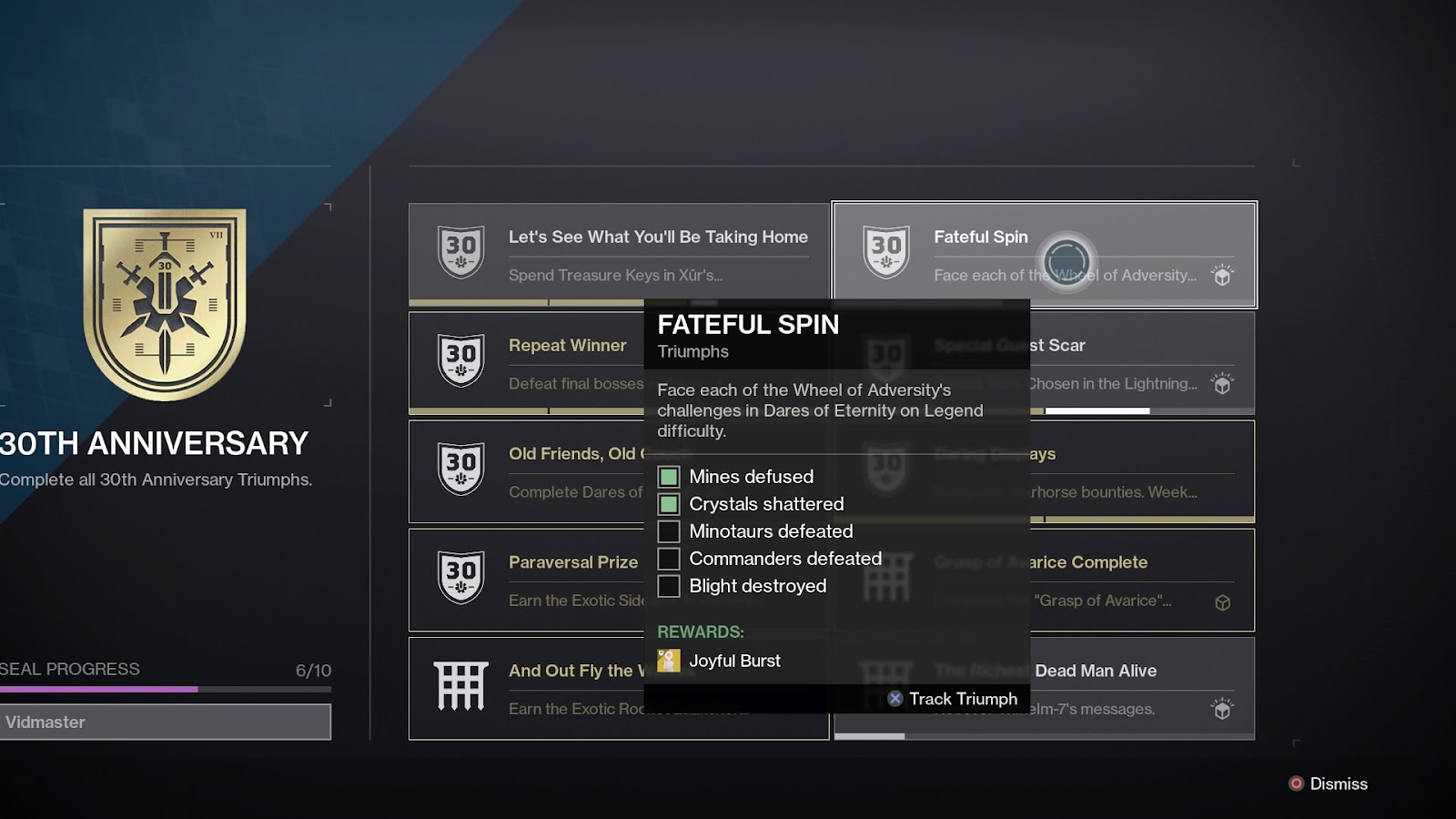 Comment terminer Fateful Spin dans Destiny 2