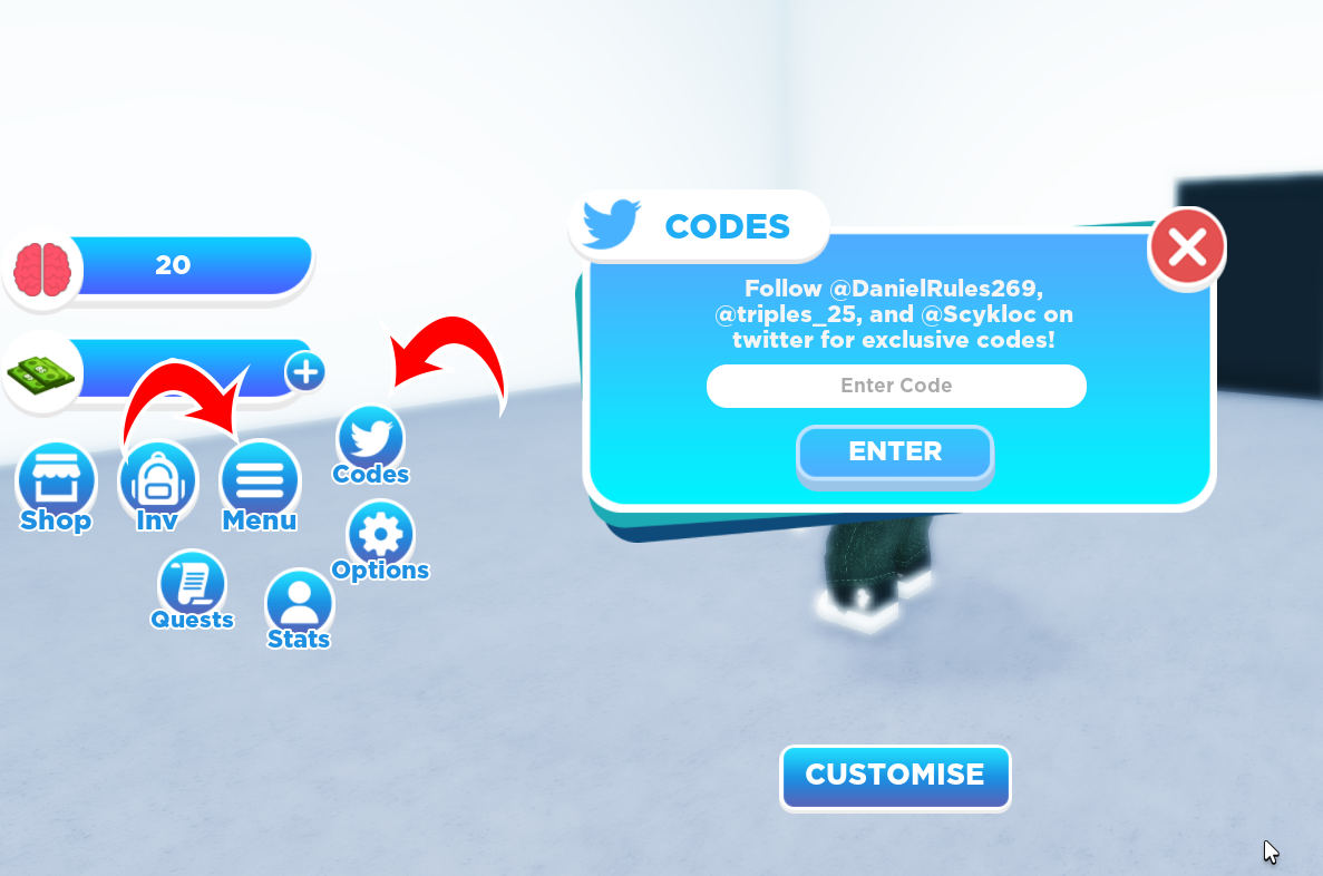 Codes d'utilisation du simulateur de développeur