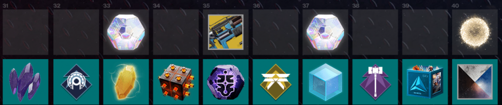 Season of the Risen season pass niveaux 31-40. (Photo : Bungie)