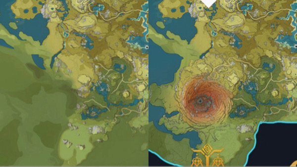 Genshin impact 2.6 le gouffre fuit la carte change la comparaison de conception