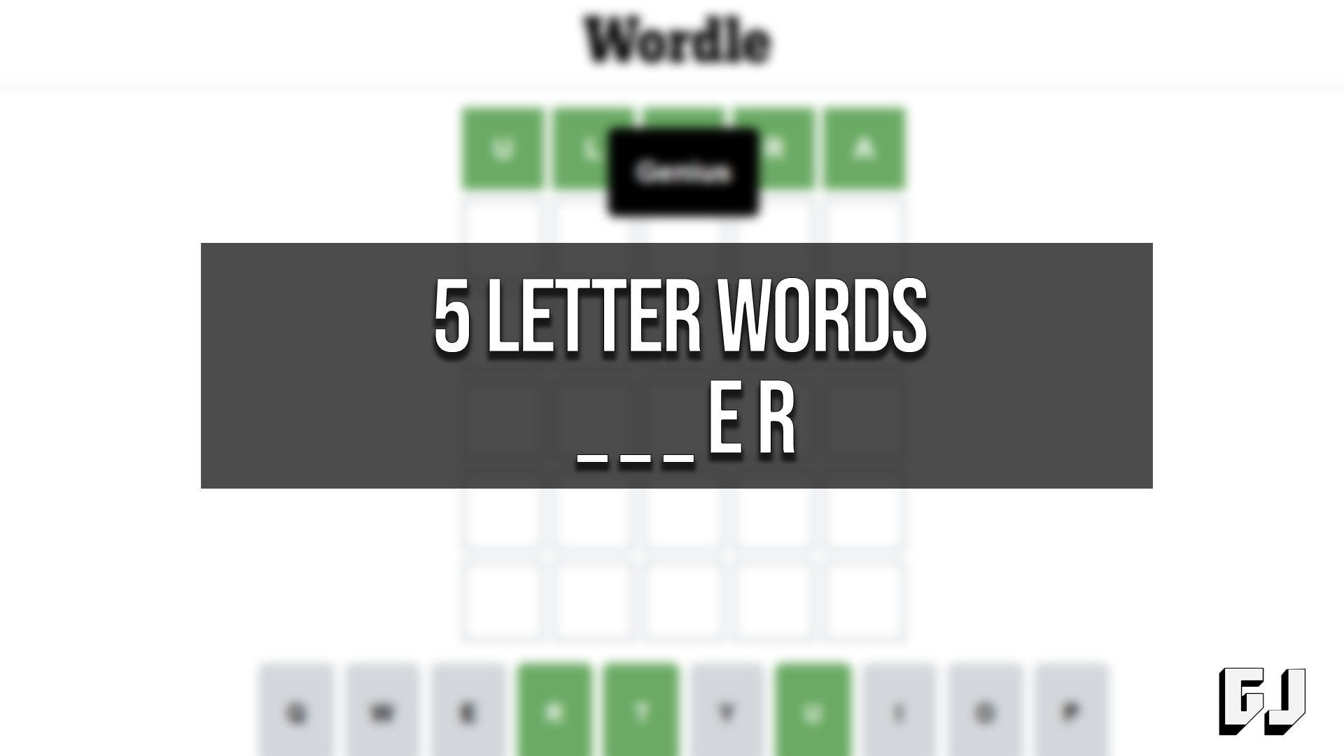Mots de 5 lettres commençant par ER