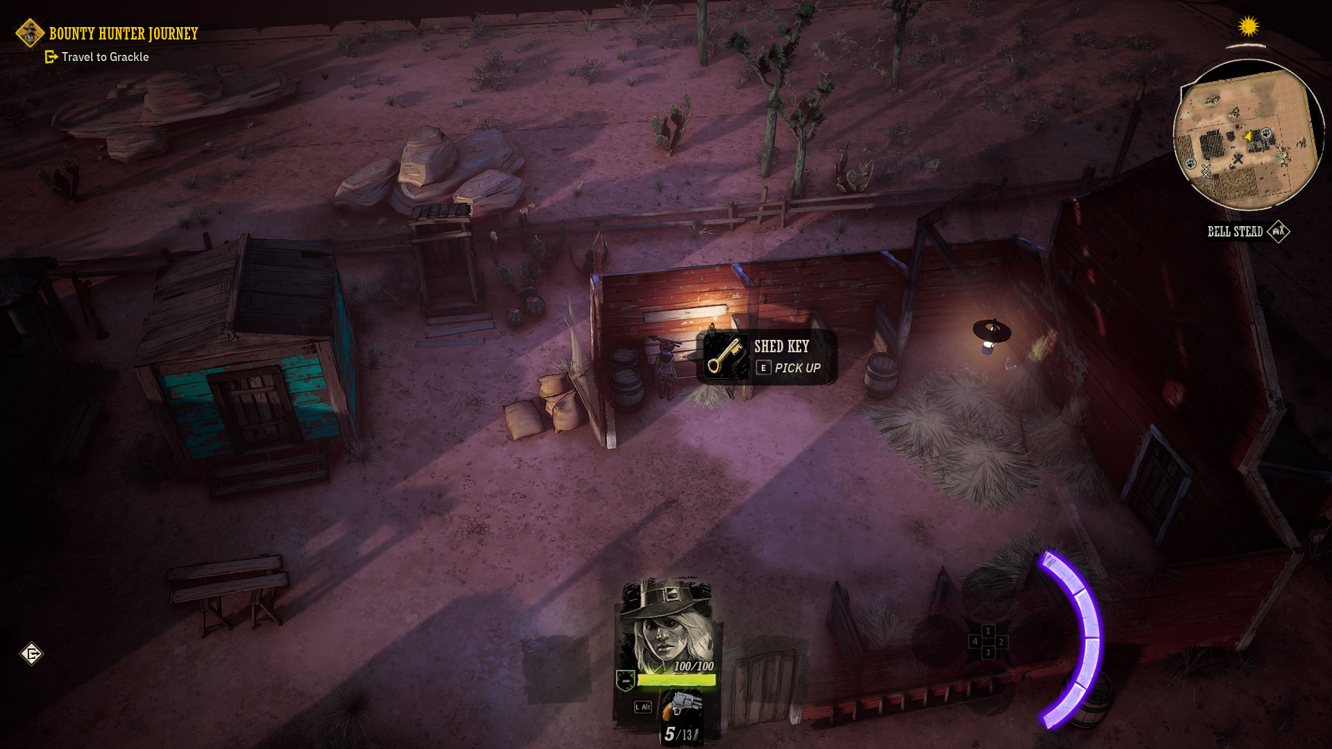 Emplacement de la clé du hangar à Weird West