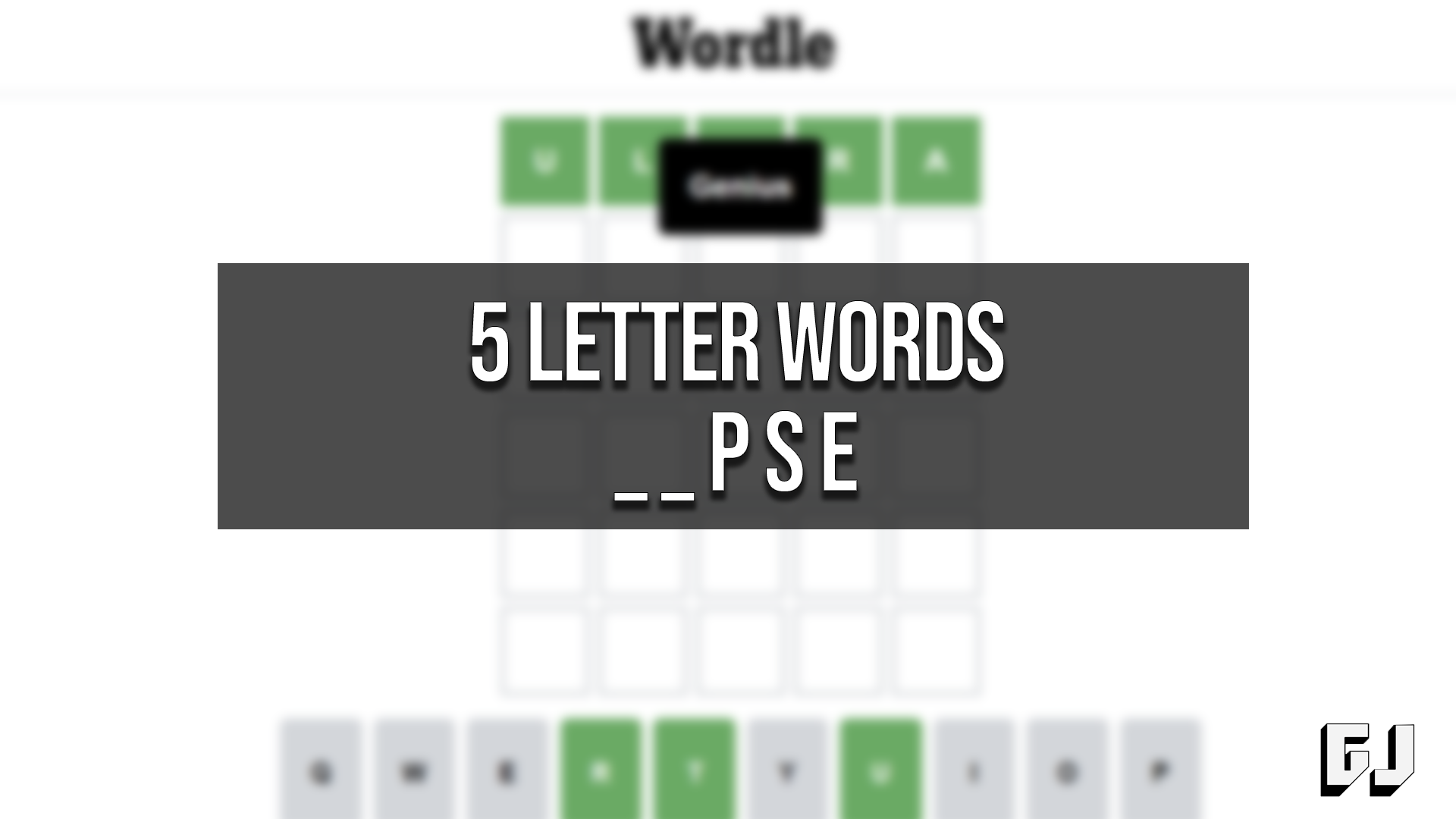 Mots de 5 lettres finissant PSE