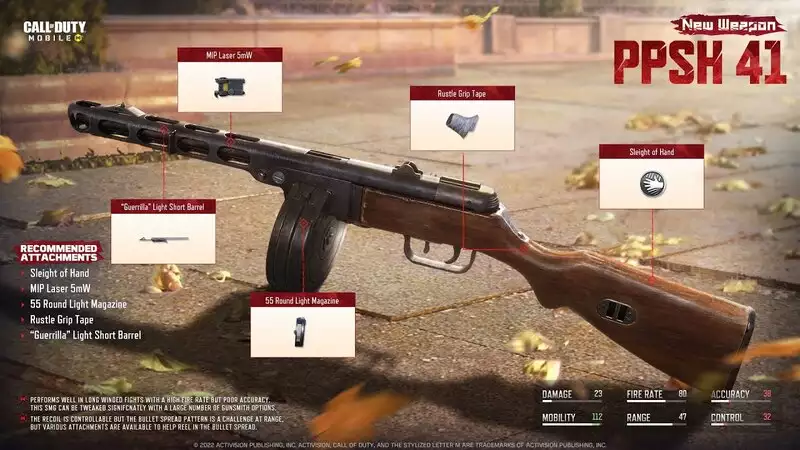 Call of Duty Mobile Season 4: Wild Dogs meilleur SMG Le PPSh-41, en tête de la liste hiérarchisée des meilleurs SMG