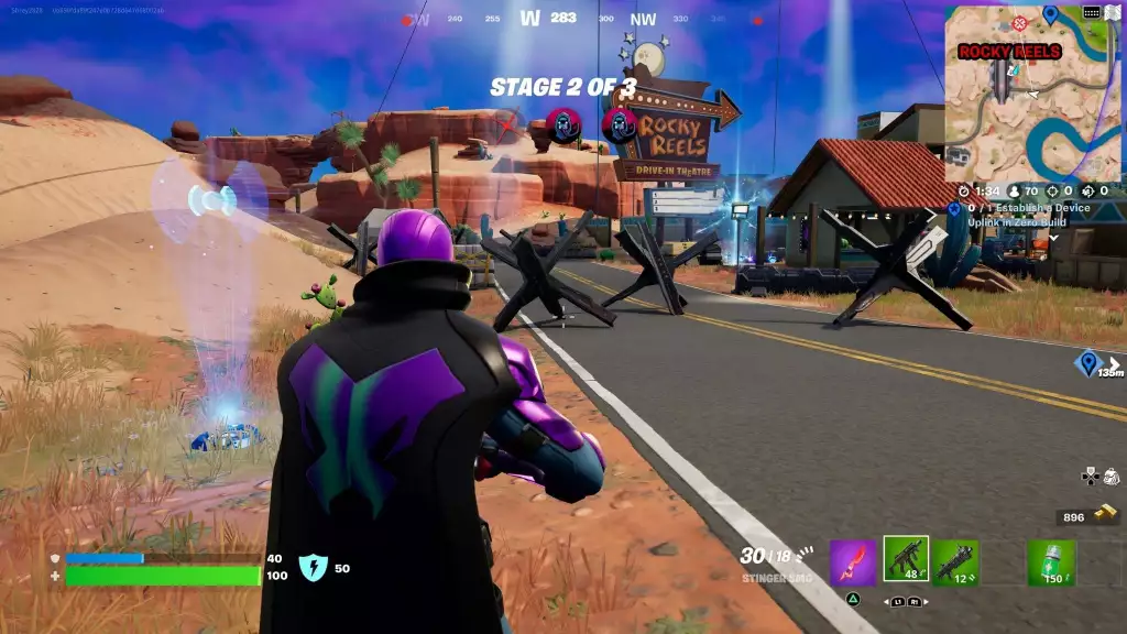 emplacement de liaison montante de l'appareil fortnite