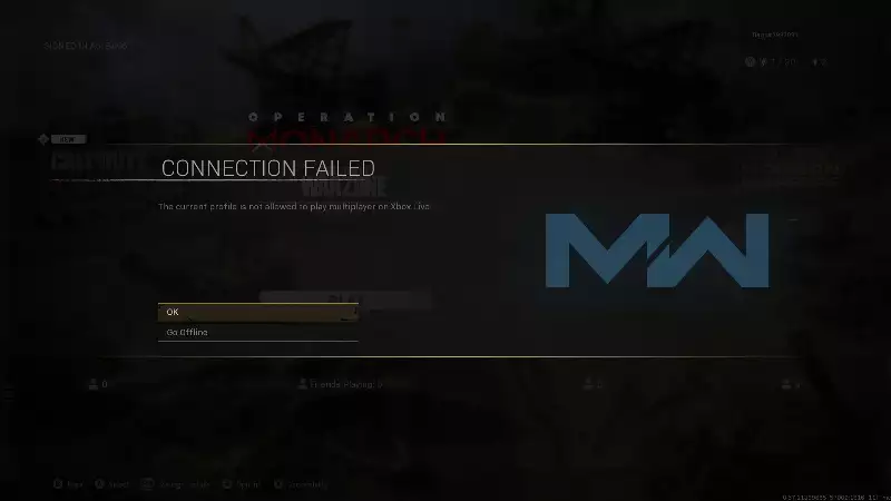 Call of Duty Warzone Pacific Saison 3 Joueur actuel non 473risé bogue d'erreur et correction Xbox