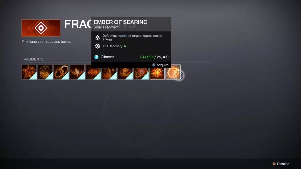 solaire 3.0 fragments destin 2